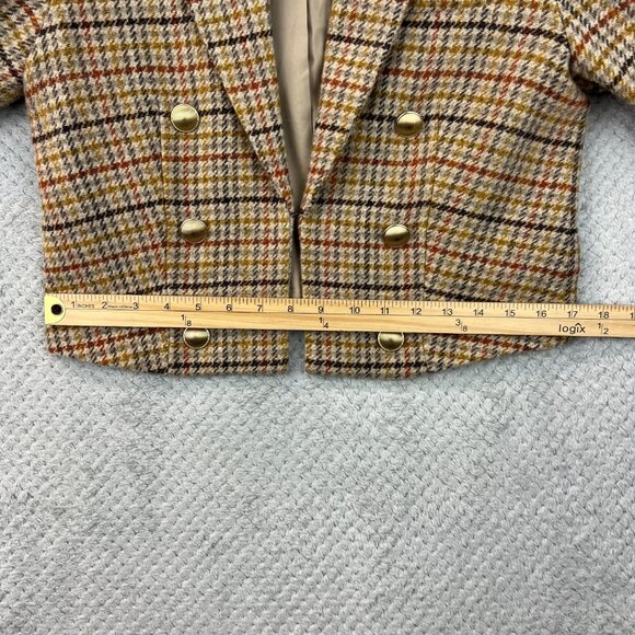 Elie Tahari Womens Tweed Jacket Blazer Autumn Glen Check Prince of Wales Size 6 - Picture 8 of 16